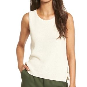 Madewell Cream Side-Tie Sweater Tank
